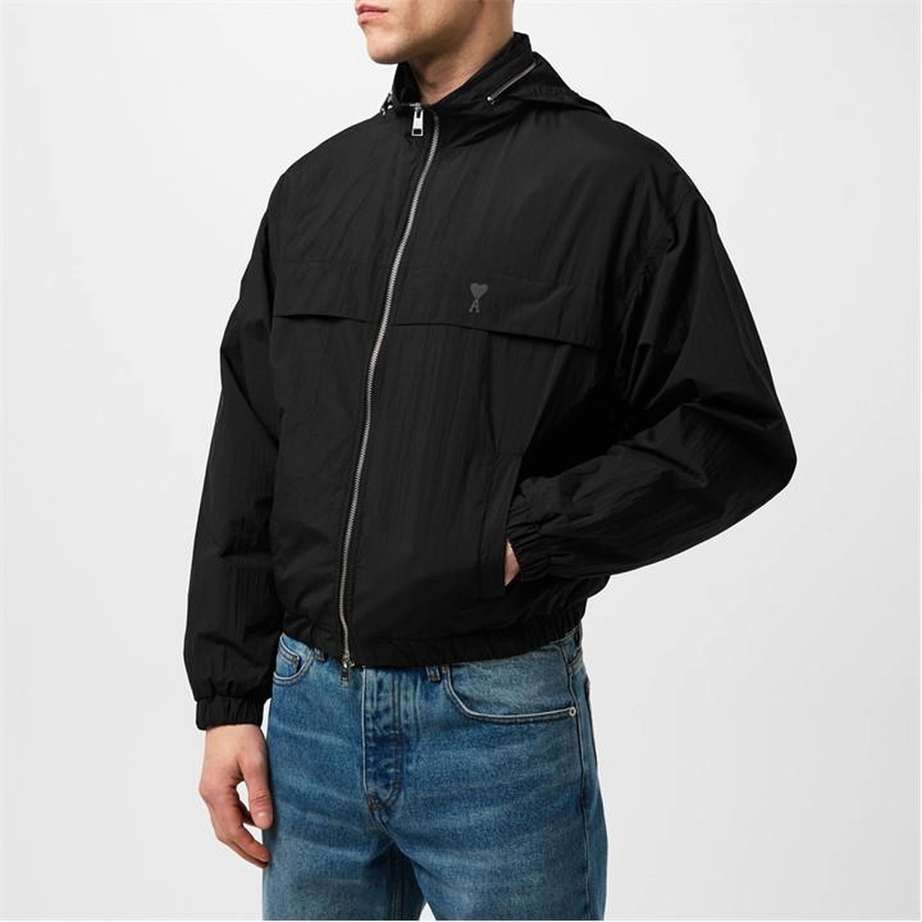 AMI Paris Ami De Coeur Windbreaker - Black